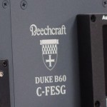 Custom laser engraved Beechcraft Duke logo.