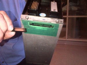 The offending plastic cover removed from the autopilot computer.